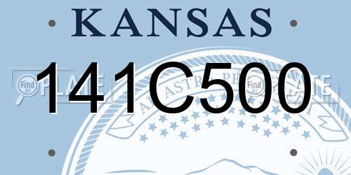 141C500 Kansas License Plate