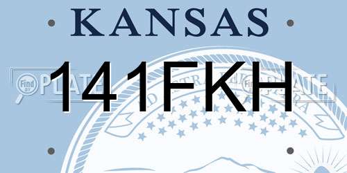 141FKH Kansas License Plate