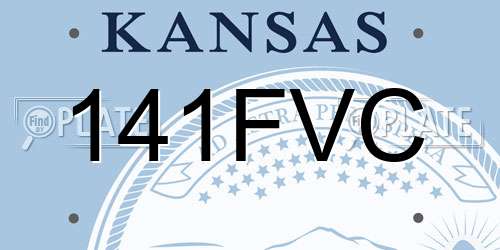 141FVC Kansas License Plate