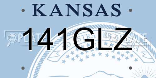 141GLZ Kansas License Plate