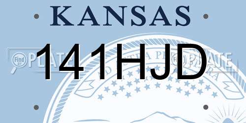 141HJD Kansas License Plate