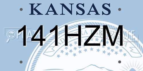 141HZM Kansas License Plate