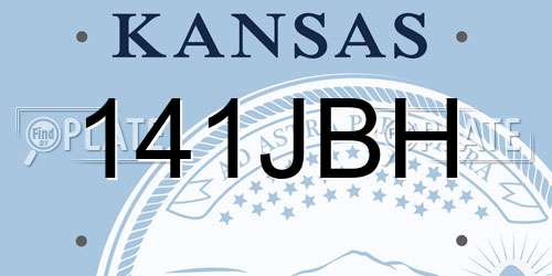 141JBH Kansas License Plate