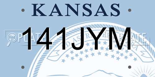 141JYM Kansas License Plate