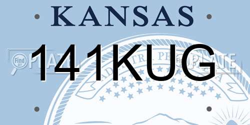 141KUG Kansas License Plate