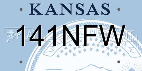141NFW Kansas License Plate