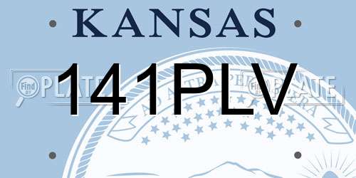 141PLV Kansas License Plate