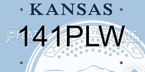 141PLW Kansas License Plate