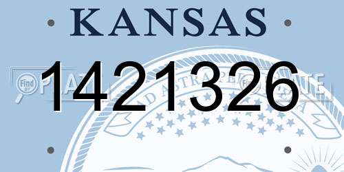 1421326 Kansas License Plate