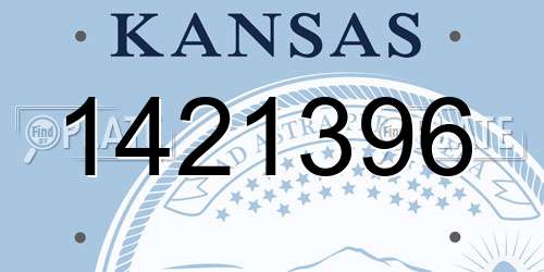 1421396 Kansas License Plate