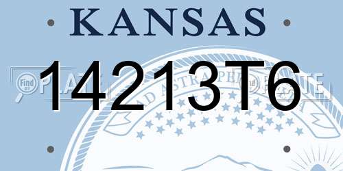 14213T6 Kansas License Plate