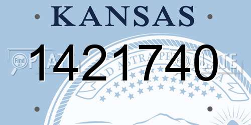 1421740 Kansas License Plate