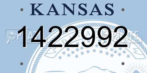 1422992 Kansas License Plate