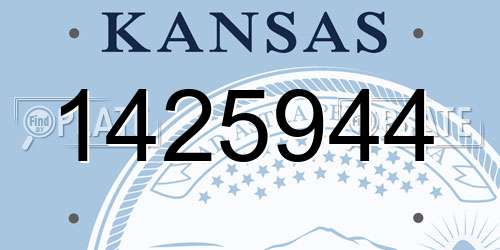 1425944 Kansas License Plate
