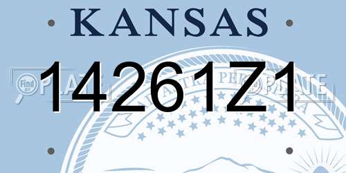 14261Z1 Kansas License Plate