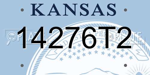 14276T2 Kansas License Plate