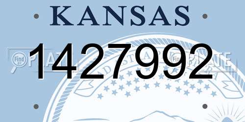 1427992 Kansas License Plate