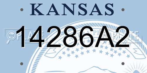 14286A2 Kansas License Plate