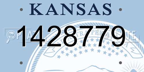 1428779 Kansas License Plate