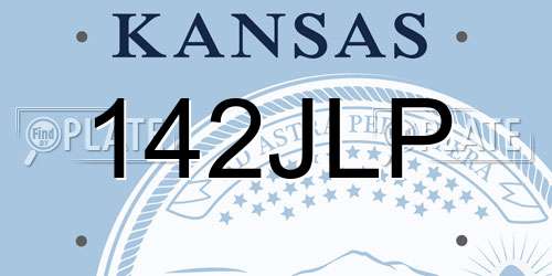 142JLP Kansas License Plate