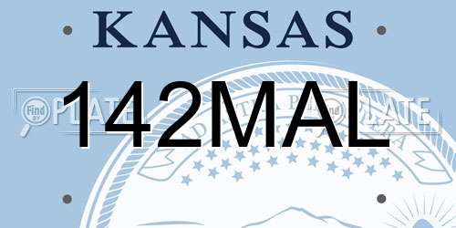142MAL Kansas License Plate