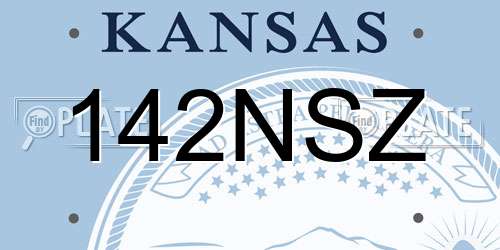 142NSZ Kansas License Plate