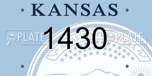1430 Kansas License Plate