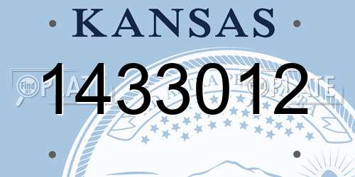 1433012 Kansas License Plate