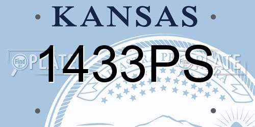 1433PS Kansas License Plate