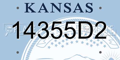 14355D2 Kansas License Plate
