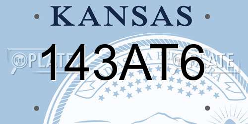 143AT6 Kansas License Plate
