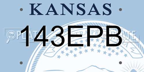 143EPB Kansas License Plate
