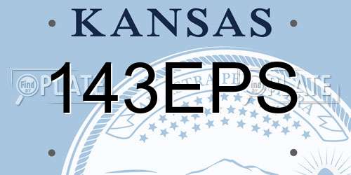 143EPS Kansas License Plate