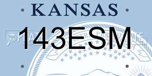 143ESM Kansas License Plate