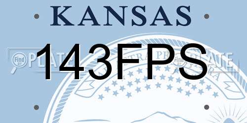 143FPS Kansas License Plate