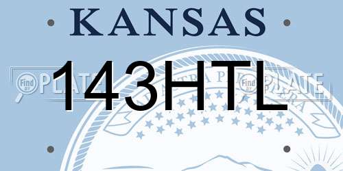 143HTL Kansas License Plate