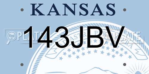 143JBV Kansas License Plate