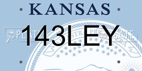 143LEY Kansas License Plate