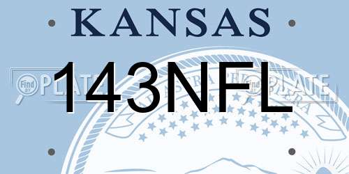 143NFL Kansas License Plate