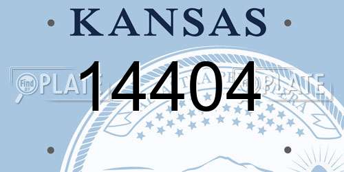 14404 Kansas License Plate