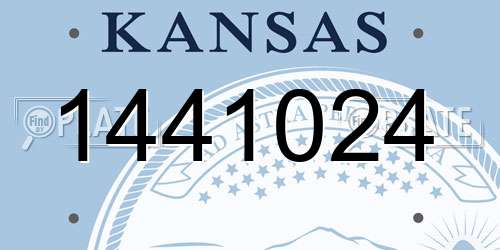 1441024 Kansas License Plate