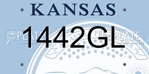 1442GL Kansas License Plate
