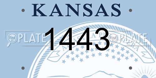 1443 Kansas License Plate