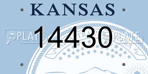 14430 Kansas License Plate