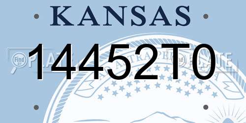 14452T0 Kansas License Plate