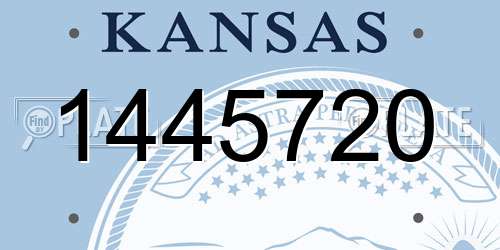 1445720 Kansas License Plate