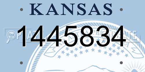 1445834 Kansas License Plate