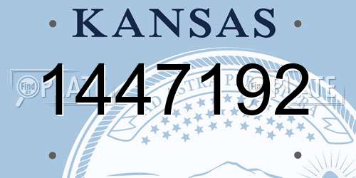 1447192 Kansas License Plate