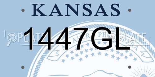1447GL Kansas License Plate