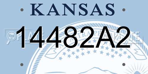 14482A2 Kansas License Plate